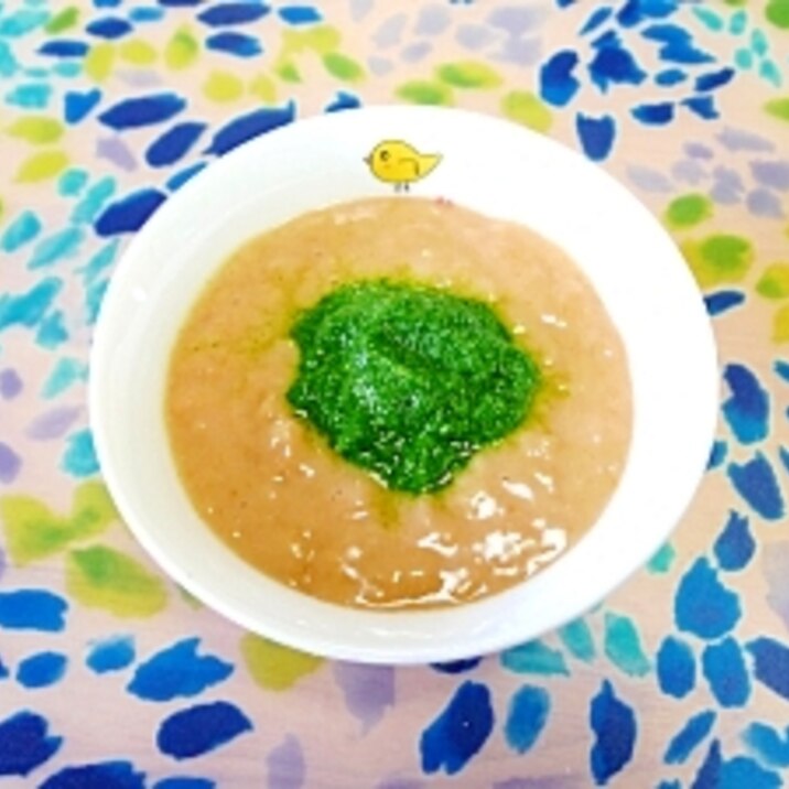 小松菜のきな粉ミルクスープ❤(離乳食 初期～中期)